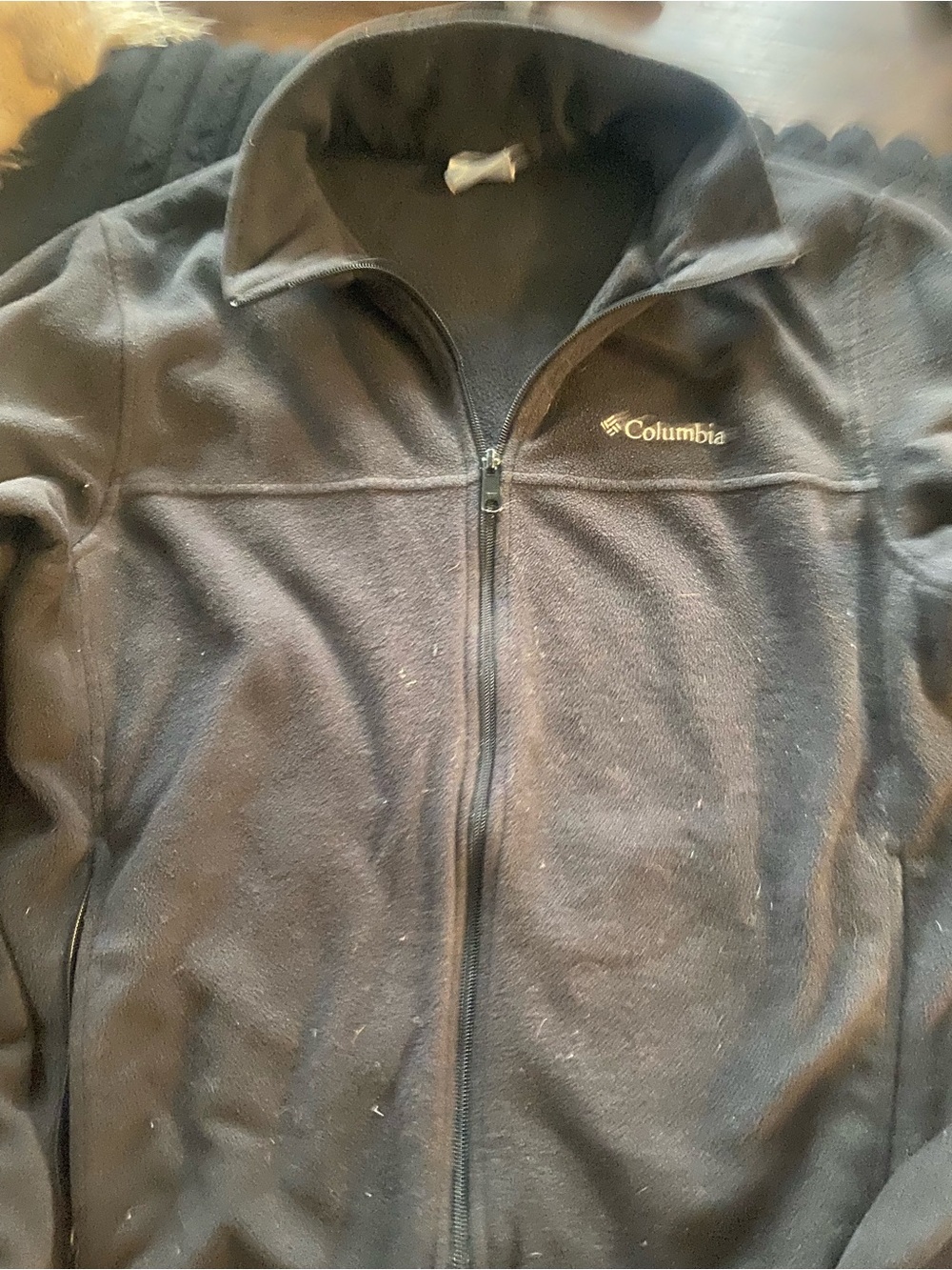 Columbia Black Fleece Pullover with Subtle Logo
